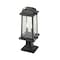 Z-Lite Millworks 2 Light Outdoor Pier Mounted Fixture, Black & Clear Beveled 574PHMR-533PM-BK - alternate 2